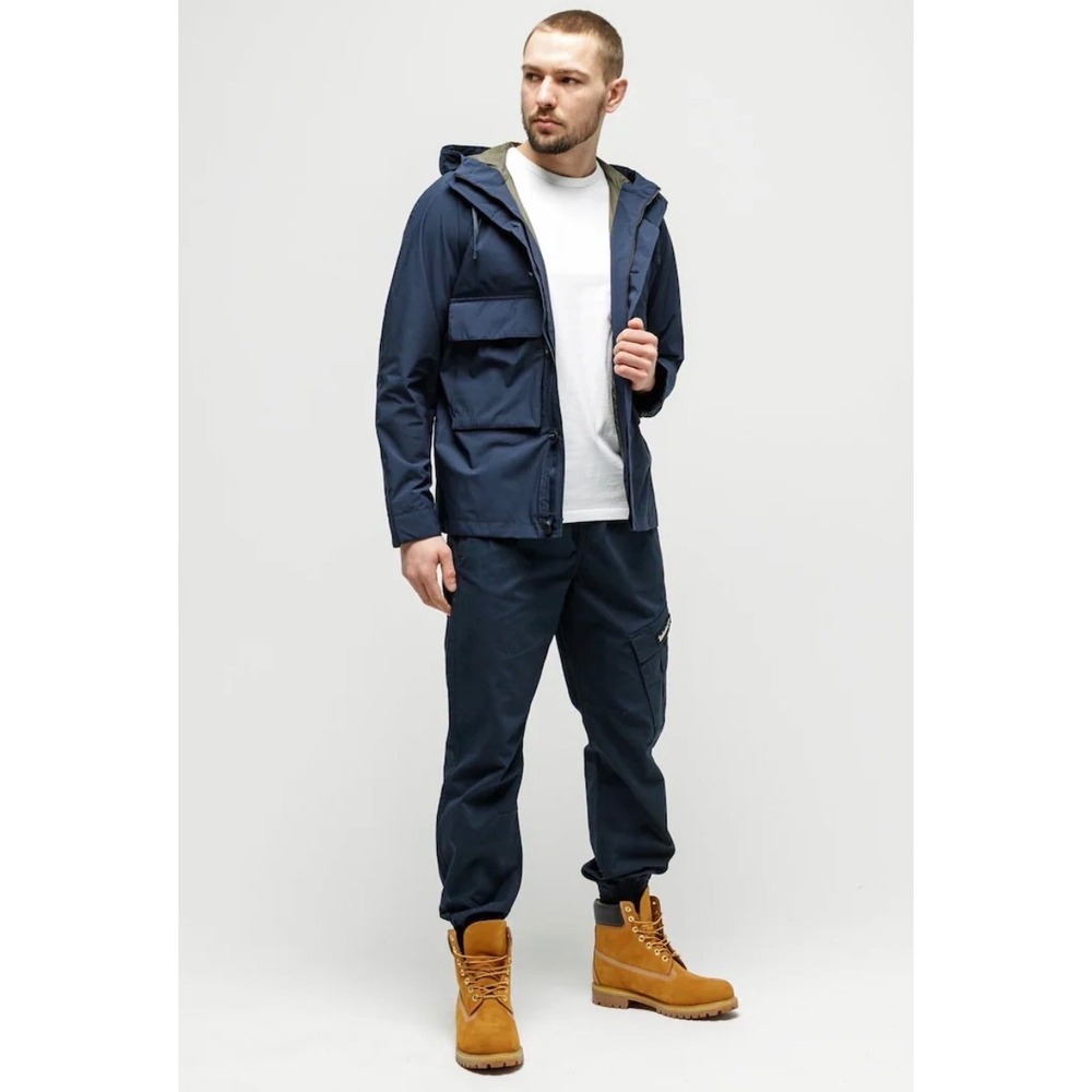 Timberland Waterproof Hooded Utility Coat Streetwear Navy Winter Jacket size S